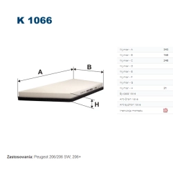 FILTR KABINOWY FILTRON K 1066