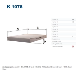 FILTR KABINOWY FILTRON K 1078