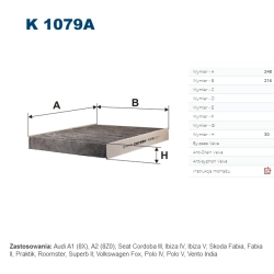 FILTR KABINOWY FILTRON K 1079A