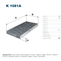 FILTR KABINOWY FILTRON K 1081A