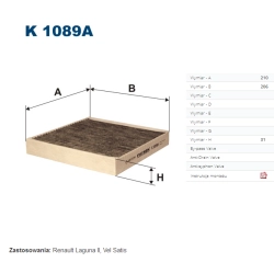FILTR KABINOWY FILTRON K 1089A
