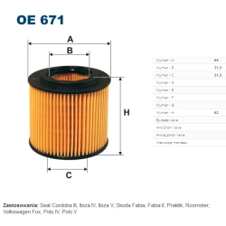 FILTR OLEJU FILTRON OE 671