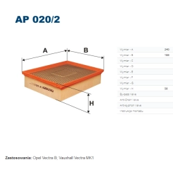 FILTR POWIETRZA FILTRON AP 020/2