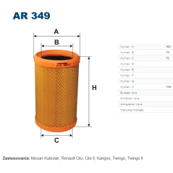 FILTR POWIETRZA FILTRON AR 349