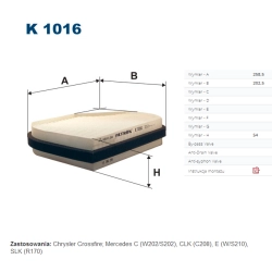 FILTR KABINOWY FILTRON K 1016