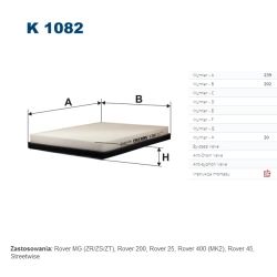 FILTR KABINOWY FILTRON K 1082