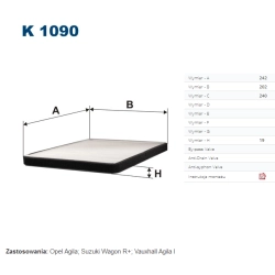 FILTR KABINOWY FILTRON K 1090