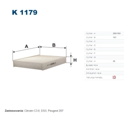 FILTR KABINOWY FILTRON K 1179-2X
