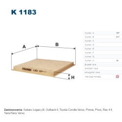 FILTR KABINOWY FILTRON K 1183