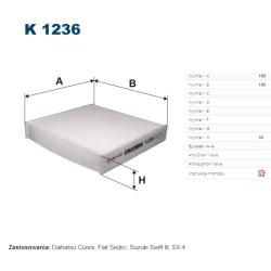 FILTR KABINOWY FILTRON K 1236