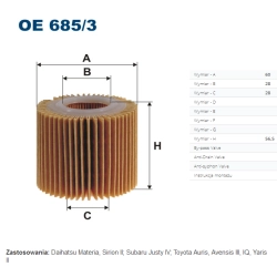 FILTR OLEJU FILTRON OE 685/3