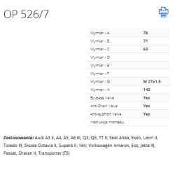 FILTR OLEJU FILTRON OP 526/7