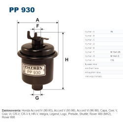 FILTR PALIWA FILTRON PP 930