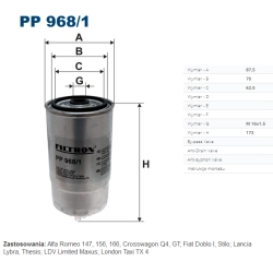 FILTR PALIWA FILTRON PP 968/1