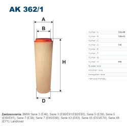 FILTR POWIETRZA FILTRON AK 362/1