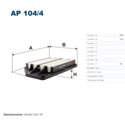 FILTR POWIETRZA FILTRON AP 104/4