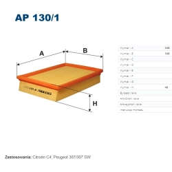 FILTR POWIETRZA FILTRON AP 130/1