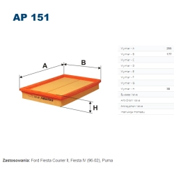 FILTR POWIETRZA FILTRON AP 151