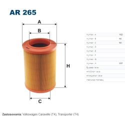 FILTR POWIETRZA FILTRON AR 265