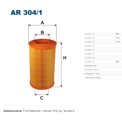 FILTR POWIETRZA FILTRON AR 304/1