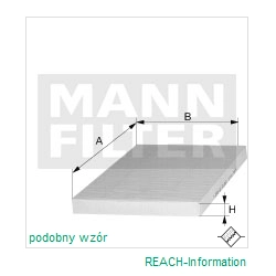 FILTR KABINOWY MANN FILTER CU 1827