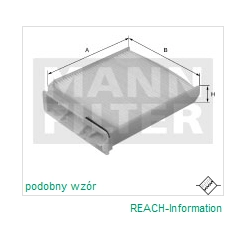FILTR KABINOWY MANN FILTER CU 1829