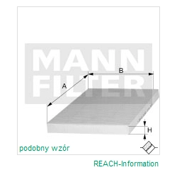 FILTR KABINOWY MANN FILTER CU 3054