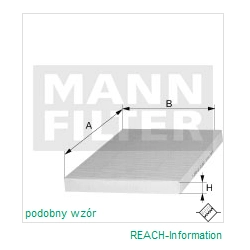 FILTR KABINOWY MANN FILTER CUK 2422
