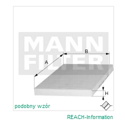 FILTR KABINOWY MANN FILTER CUK 3139