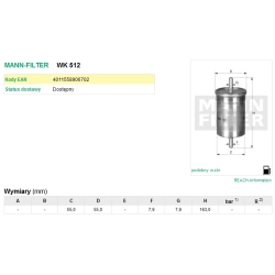 FILTR PALIWA MANN FILTER WK 512