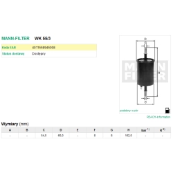 FILTR PALIWA MANN FILTER WK 55/3