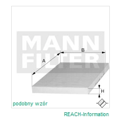 FILTR KABINOWY MANN FILTER CU 2882