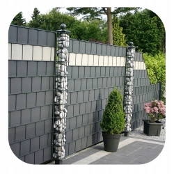 TAŚMA OGRODZENIOWA ANTRACYT 4,75cm x 26m PREMIUM OGRODZENIE PANELOWE + UV