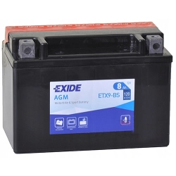 EXIDE BIKE 12V 8Ah 120A YTX9-BS ETX9-BS