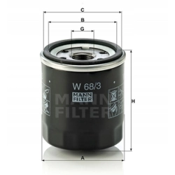 FILTR OLEJU MANN W68/3 TOYOTA OPEL CITROEN PEUGEOT