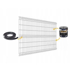 TAŚMA OGRODZENIOWA ANTRACYT 4,75cm x 26m PREMIUM OGRODZENIE PANELOWE + UV