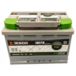 AKUMULATOR JENOX EFB 12V 70AH 720A R070616S P+ !