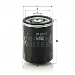 FILTR OLEJU MANN W 610/1 FIAT SUZUKI VW