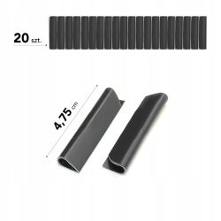 KLIPSY DO TAŚMY OGRODZENIOWEJ THEFENCE 4,75CM ANTRACYT 20 SZT.