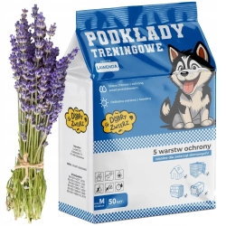 PODKŁADY CHŁONNE PREMIUM HIGIENICZNE MATY ZAPACHOWE DLA PSA 60x60 50 SZT