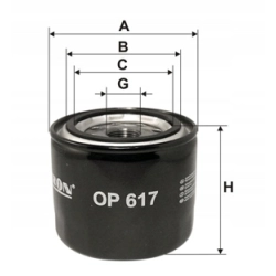 FILTR OLEJU FILTRON OP617 SUBARU OP 617