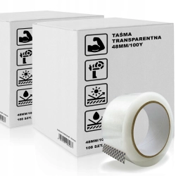 TAŚMA PAKOWA KLEJĄCA BEZBARWNA 48/100 MOCNA 216SZT
