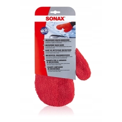RĘKAWICA DO MYCIA SONAX Z MIKROFIBRY CZERWONA